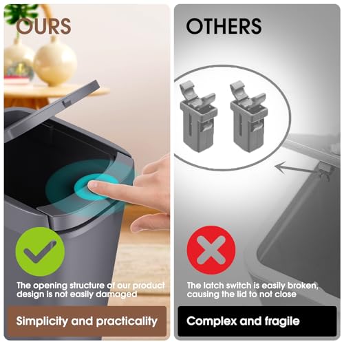 high-quality CEROELDA 3 Pack Bathroom Trash Can with