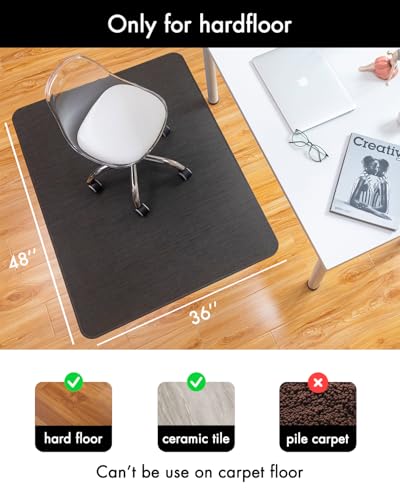 Minimalist Office Chair Mat for Hardwood Floor Under Desk for Daily Use