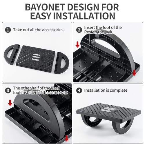 Smart Home CasaZenith Foot Rest for Under Desk at Work - for Daily Use